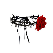 Gothic Style Choker Necklace For Women Personalized Lace Rose Blossom Neck Chain Niche Lolita Neck Accessory Halloween Jewelries