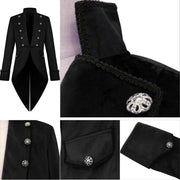 Gothic velvet Victorian jacket revival clothing for men, Christmas steampunk vintage tailcoat medieval coat.