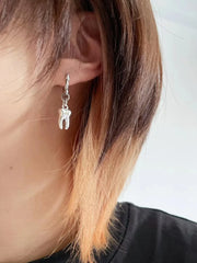 Gothic Jewelry Tooth Stud Earrings Grunge Rock Accessory Charms Hoop Earrings for Women Punk Korean Fashion Earrings
