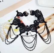 Gothic Choker Necklaces Vintage Black Lace Necklace & Pendant Women Accessories Punk Party Vampire Halloween Costumes Jewelry