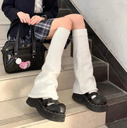 Gothic Women's Striped Leg Warmers Lolita Long Socks Knitted Leggings Japanese Sweets Winter girl Socks Kawaii Arm Ankle Warmers