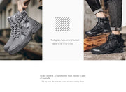 Camouflage Men's Boots Trendy Casual Workwear Shoes Medium Top Boots Retro Hiking Trekking Climbing Desert Boots Motocross Boots