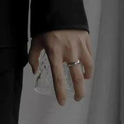 Gothic Dark Red Y2K Cross Star Stone Rings for Women Goth Moon Star Blue Butterfly Crystal Ring Egirl Colorful Opal Ring Jewelry