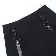 Y2k Skirt Dark Double Zipper Bag Hip Split Gothic Design Tight Skirt Harajuku Black Gothic Bag Hip Skirt Kawaii Vintage