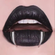 2PCS Stainless Steel Personalised Sharp Teeth Fake Piercing Lip Ring Punk Exaggerated Jewelry for Women Gothic Body Jewelry