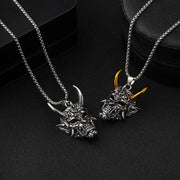 Gothic Prajna Mask Necklace for Women Men Hip Pop Punk Ghost Mask Choker DIY Jewelry Jewelry Making Pendant Accessories