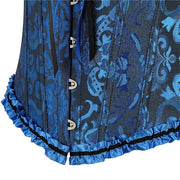 Gothic Corsets Lace Up Corset Top Y2K Jacquard Design Bustier Corset Boned Structure Floral Lace Waist Trainer Cincher Women