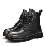 Men's Ankle Boots, Retro British High-top Men's Boots, High-quality Leather Shoes, 2025 New Style Outdoor Men's Motorcycle Boots
