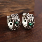 Gothic Full Skull Hoop Earrings Ghost Head Hypoallergenic Earrings Men\'s Cool Punk Rock Trend Jewelry