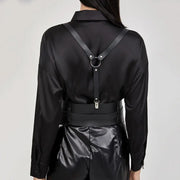 Corset Belt U Leather Harness Top Wide Waistband Street Style Punk Belt Chest Corset Leather Adjustable Gothic Suspender Female