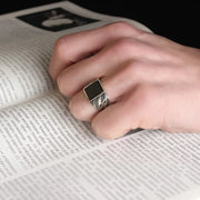 New minimalist and fashionable men's ring gothic  wedding  ring men  engagement rings for men