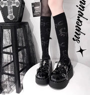 Gothic Punk Thi Heel oes Women's Spring 2025 New Sle Sweet Cool Spicy Platform Slip-On Faionable Casual Loers