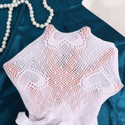 Gothic Tights Women Leggings Lolita Hollowed Out Mesh Stockings Japanese Bottomed Lace Pantyhose Floral Rattan Black Stocking