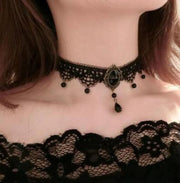 Neo-Gothic Black Sexy Lace Chokers Necklace for Women Fashion Retro Clavicle Chain Halloween Collar Y2K Decoration Jewelry Gifts
