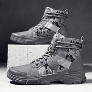 Hiking Boots For Men Autumn High Top Camouflage Desert Casual Flats Mens Boot Breathable Non Slip Work Shoes Zapatillas Hombre