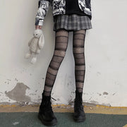 Woman Girls Gothic Cartoon Fishnet Stockings Snake Kuromies Skull Socks Mesh Tights Panties Lolita Plus Size Pantyhose Leggings