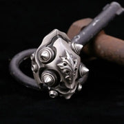 Gothic Punk Style Men's Gems Stone Rings for Men Women Open Adjustable Rings Engagement Wedding Jewelry Gifts Accessories