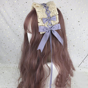 Lovely Bowknot Sweet Lolita Lace Flower Hair Hoop Anime Maid Cosplay Headband Headwear Accessory Hand Made Wholesale