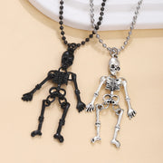 Gothic Luminous Skull Hollow Necklace for Women Fashion Halloween Skeleton Couple Pendant Necklace Party Jewellery Accessories