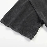 Gothic Hip Hop Print Tee Men Women Clothing Fashion Cool Classic O-collar Gothic Print T Shirt Summer Y2K Vintage Washed T-shirt