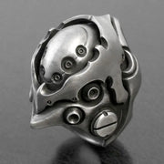 Gothic Punk Style Men's Gems Stone Rings for Men Women Open Adjustable Rings Engagement Wedding Jewelry Gifts Accessories