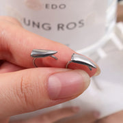 2PCS Stainless Steel Personalised Sharp Teeth Fake Piercing Lip Ring Punk Exaggerated Jewelry for Women Gothic Body Jewelry