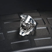 Gothic Teeth Vampire Ring For Men Women Retro Creative Hiphop Half Face Skull Mask Rings Punk Party Jewelry