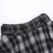 Women's Gothic Dark Irregular Skirt - Stylish Plaid Skirt for Bohemian & Edgy Outfits