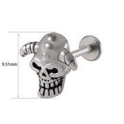 1PC Punk Gothic Labret Surgical Steel Ear Lip Studs Tragus Helix Cartilage Lobe Earrings Women Man Body Piercing Jewelry