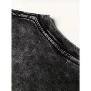 Men Casual Washed Cotton Vintage T-Shirt Men Gothic Girl Punk Rock Retro Animated Oversized Unseix Large Washed T-Shirt