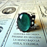 Gothic Red Rose Adjustable Hollow Rings for Women Witch Pagan Vintage Creative Halloween Cool Girl Gift Jewelry