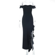 AltGoth Coquette Sexy Elegant Dress Women Gothic Dark Aesthetic Fairycore Grunge Off-the-shoulder Lace Patchwork Party Dresses