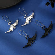 Gothic Decor DIY Jewelry Bat Earrings Creative Retro Halloween Earrings Alloy Punk Simulated Animal Pendant Carnival