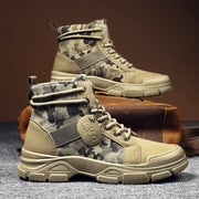 Hiking Boots For Men Autumn High Top Camouflage Desert Casual Flats Mens Boot Breathable Non Slip Work Shoes Zapatillas Hombre