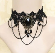 Neo-Gothic Black Sexy Lace Chokers Necklace for Women Fashion Retro Clavicle Chain Halloween Collar Y2K Decoration Jewelry Gifts