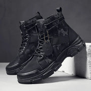 Hiking Boots For Men Autumn High Top Camouflage Desert Casual Flats Mens Boot Breathable Non Slip Work Shoes Zapatillas Hombre