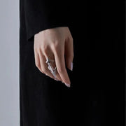 Gothic Unisex Cyber Punk Ring for Women Man Copper Metal Jewelry Hip-Hop Rock Party Street Rings Accessories Handmade Gift