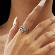 Gothic Fashion Rings For Women Girls Crystal Black Spider Open Ring Hip Hop Punk Irregular Animal Finger Jewelry Halloween Gift