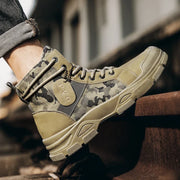 Hiking Boots For Men Autumn High Top Camouflage Desert Casual Flats Mens Boot Breathable Non Slip Work Shoes Zapatillas Hombre