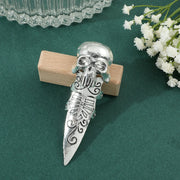 Gothic Punk Ring Rock Scroll Joint Armor Knuckle Metal Full Finger Claw Rings Halloween Unisex Adjustable Ring Vintage Jewelry