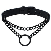 Harajuku Punk Rock Gothic Choker Necklace Women Sexy PU Leather Heart Lock Key Spike Collar Chocker Gothic Cosplay Accessories