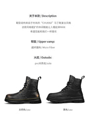 Men's Ankle Boots, Retro British High-top Men's Boots, High-quality Leather Shoes, 2025 New Style Outdoor Men's Motorcycle Boots