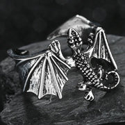 Gothic Teeth Vampire Ring For Men Women Retro Creative Hiphop Half Face Skull Mask Rings Punk Party Jewelry