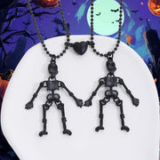 Gothic Luminous Skull Hollow Necklace for Women Fashion Halloween Skeleton Couple Pendant Necklace Party Jewellery Accessories