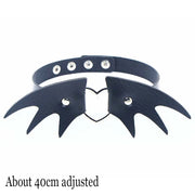 Choker Collar Necklace Woman Black Punk Sexy PU Leather Heart Lock Key Spike Chocker Gothic Cosplay Accessories Party Jewelry