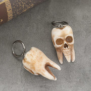 Gothic Halloween Tooth Skull Earrings for Women Men Punk Street Barbell Skeleton People Earrings Spooky Party Jewelry Gift