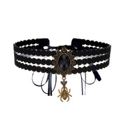 Gothic Style Choker Necklace For Women Personalized Lace Rose Blossom Neck Chain Niche Lolita Neck Accessory Halloween Jewelries