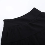 Goth Dark Kawaii Black Tiered Skirts 90S Retro Irregular Hem Party Bottoms Mall Gothic Women Fashion Dragging Skirt Alt Clothing