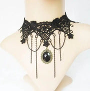 Neo-Gothic Black Sexy Lace Chokers Necklace for Women Fashion Retro Clavicle Chain Halloween Collar Y2K Decoration Jewelry Gifts