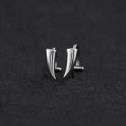 2PCS Stainless Steel Personalised Sharp Teeth Fake Piercing Lip Ring Punk Exaggerated Jewelry for Women Gothic Body Jewelry